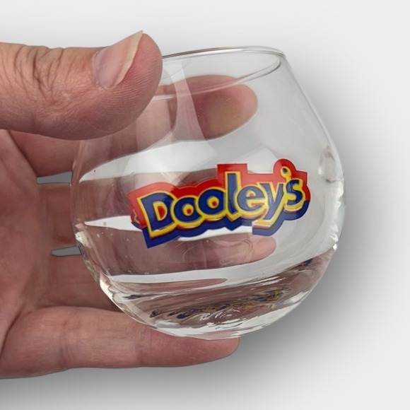 Dooley's Shot Glasses Pair 2.5″ Round Shooter Excellent Condition Barware Rare - Picture 5 of 5